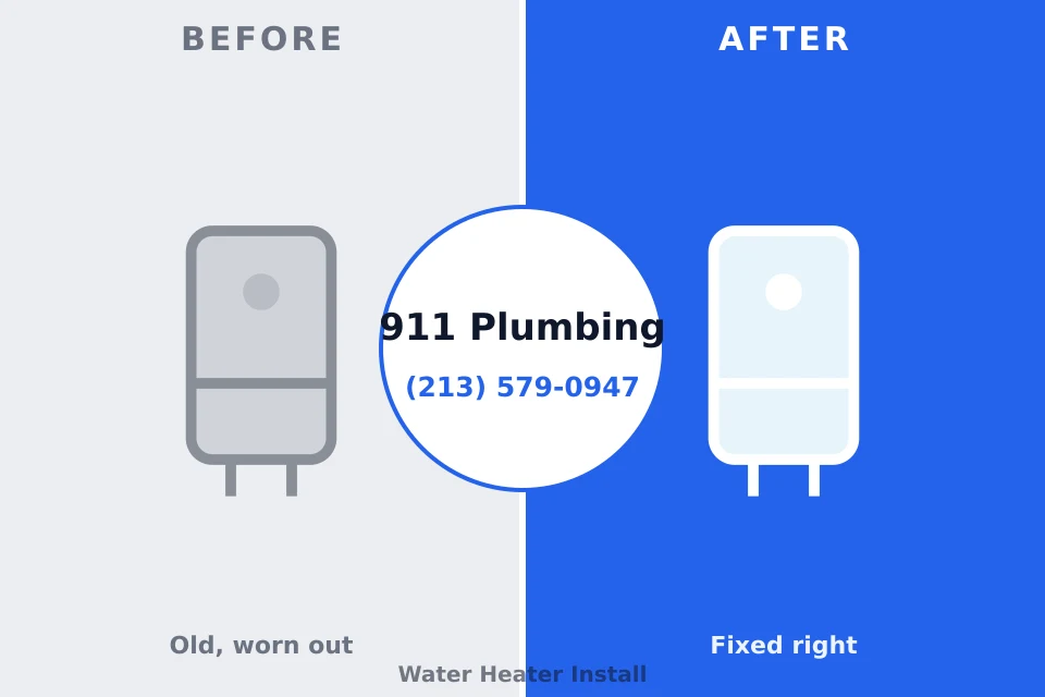 Before and after: plumbing repair Bean Station, TN